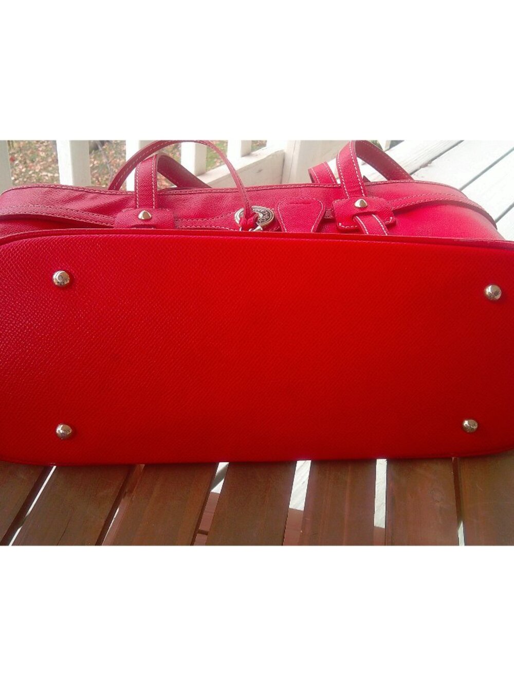 Dooney & Bourke Red Pebble Tote Bag Purse w/ Wallet - Picture 4 of 10
